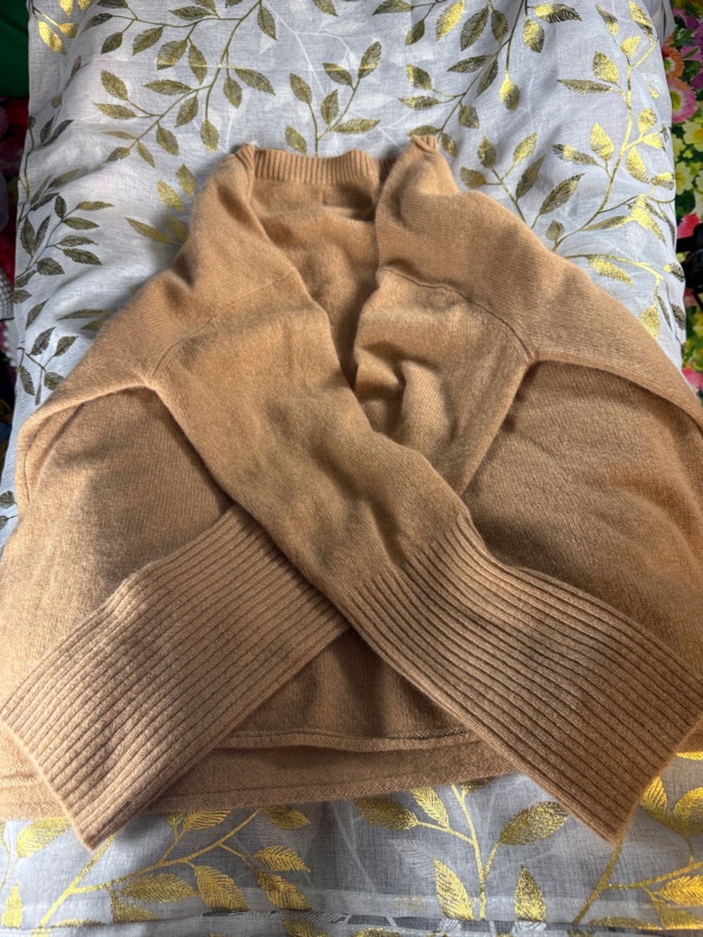 NAADAM Tan Brown Relaxed Fit Oversized Lightweight Cashmere Boatneck Sweater XL - Picture 2 of 6